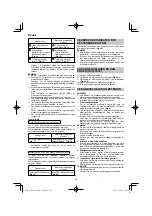 Preview for 112 page of HIKOKI RP 3608DB Handling Instructions Manual