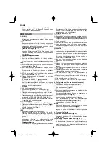 Preview for 122 page of HIKOKI RP 3608DB Handling Instructions Manual