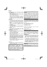 Предварительный просмотр 142 страницы HIKOKI SB3608DA Handling Instructions Manual