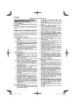 Preview for 12 page of HIKOKI SV 12SD Handling Instructions Manual