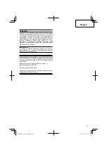 Preview for 23 page of HIKOKI SV 12SG Handling Instructions Manual