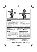 Preview for 2 page of HIKOKI UB18DSL Handling Instructions