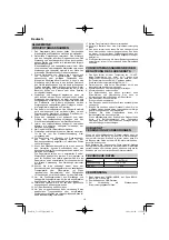 Preview for 16 page of HIKOKI UC 18YTSL Handling Instructions Manual