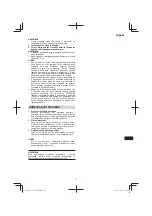 Preview for 71 page of HIKOKI UC 36YRSL Handling Instructions Manual