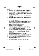 Preview for 40 page of HIKOKI VB 3616DA Handling Instructions Manual