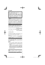 Preview for 82 page of HIKOKI WR 14DBDL2 Handling Instructions Manual