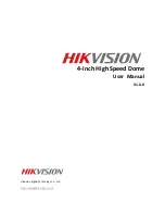 HIKVISION 4 Inch High Speed Dome User Manual предпросмотр