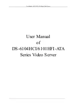 Preview for 1 page of HIKVISION 6101HFI-ATA Series User Manual