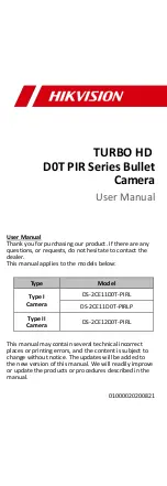 HIKVISION D0T PIR Series User Manual preview