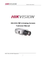 HIKVISION DS-2CC178P-A Technical Manual preview