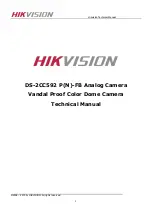 HIKVISION DS-2CC592 P(N)-FB Technical Manual preview