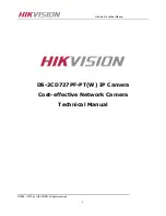 HIKVISION DS-2CD727PF-PT(W) Technical Manual preview