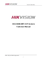 Preview for 1 page of HIKVISION DS-2CD852MF-E Series Technical Manual