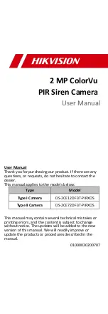 Preview for 1 page of HIKVISION DS-2CE12DF3T-PIRXOS User Manual