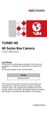 HIKVISION DS-2CE37U8T-A User Manual preview