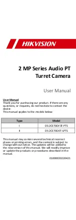 HIKVISION DS-2CE70D0T-LPTS User Manual предпросмотр