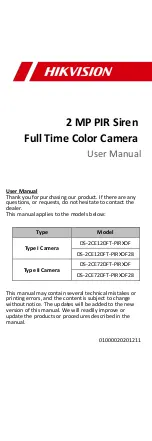 HIKVISION DS-2CE72DFT-PIRXOF User Manual preview