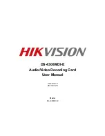 Preview for 1 page of HIKVISION DS-4308MDI-E User Manual