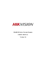 Preview for 1 page of HIKVISION DS-6001DI Series User Manual