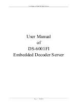 Предварительный просмотр 1 страницы HIKVISION DS-6001FI User Manual