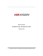 Preview for 1 page of HIKVISION DS-72 Series Installation Manual And Quick Start Manual