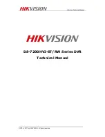 Предварительный просмотр 1 страницы HIKVISION DS-7200HVI-RW Series Technical Manual