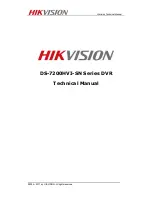 HIKVISION DS-7200HVI-SN Series Technical Manual предпросмотр