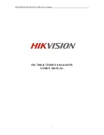 HIKVISION DS-7208HVI-S User Manual предпросмотр