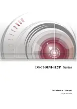 Предварительный просмотр 1 страницы HIKVISION DS-7600NI-H2/4P Series Installation Manual