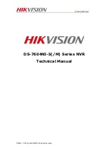HIKVISION DS-7604HI-S Technical Manual preview