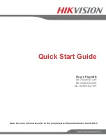 HIKVISION DS-7604NI-4P Quick Start Manual preview