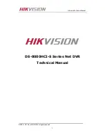 HIKVISION DS-8000HCI-S series Technical Manual preview