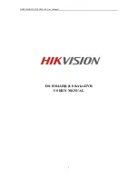 Preview for 1 page of HIKVISION DS-8104AH(L) I-S Series User Manual