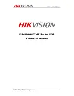 Preview for 1 page of HIKVISION DS-8104HCI-ST Technical Manual