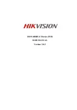 HIKVISION DS-9100HFI-ST User Manual preview