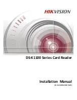 Preview for 1 page of HIKVISION DS-K1101C Installation Manual