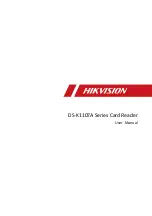 Предварительный просмотр 1 страницы HIKVISION DS-K1107A Series User Manual