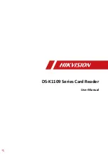 HIKVISION DS-K1109 Series User Manual preview