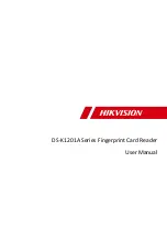 Предварительный просмотр 1 страницы HIKVISION DS-K1201A Series User Manual