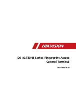 Предварительный просмотр 1 страницы HIKVISION DS-K1T804B Series User Manual