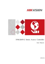 HIKVISION DS-K2600-G Series User Manual предпросмотр