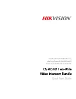 HIKVISION DS-KIS701 Quick Start Manual preview