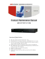 Предварительный просмотр 1 страницы HIKVISION DS7208HVI-SN Product/Maintenance Manual