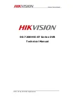 HIKVISION DS7208HVI-ST Technical Manual preview