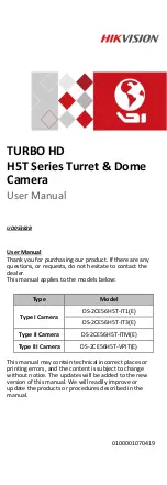 Preview for 1 page of HIKVISION H5T User Manual