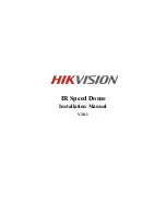 HIKVISION IR Network Speed Dome Installation Manual preview