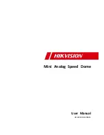 Preview for 1 page of HIKVISION Mini Analog Speed Dome User Manual