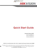 HIKVISION TURBO HD Series Quick Start Manual preview