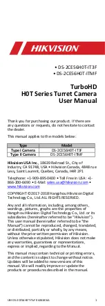 HIKVISION TurboHD DS-2CE56H0T-IT3F User Manual предпросмотр