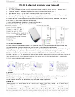 Preview for 1 page of Hiland R5101 User Manual